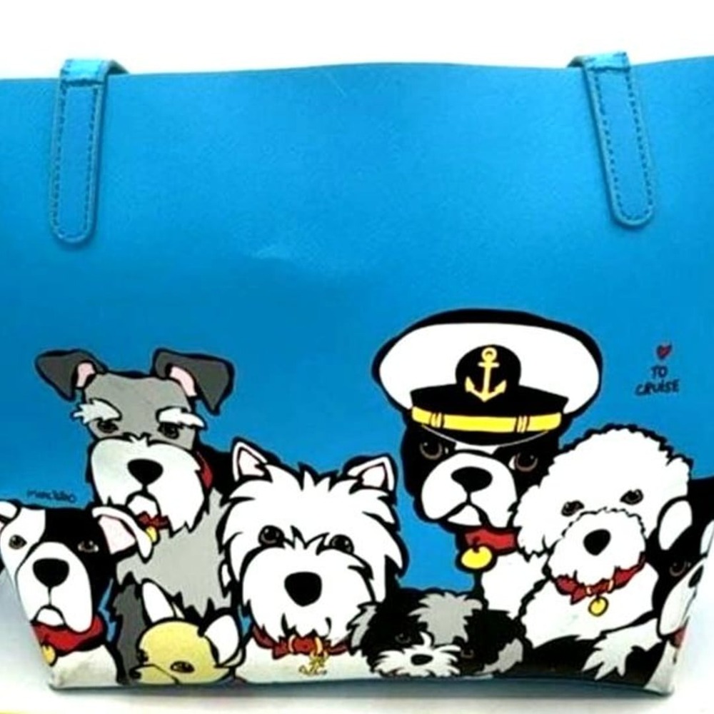 Marc Tetro Sailor Dogs Graphic Print Large Tote Bag